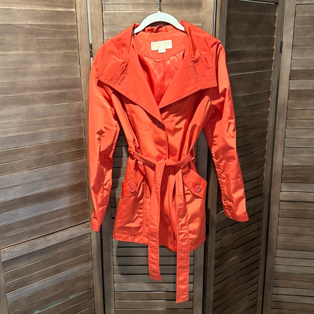 Michael by Michael Kors Raincoat ~ Orange ~ S